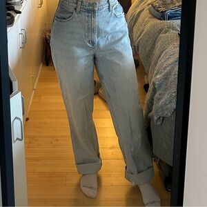 Abercrombie & Fitch Light Blue 90s Straight Ultra High Rise